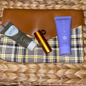 Makeup bag and products
